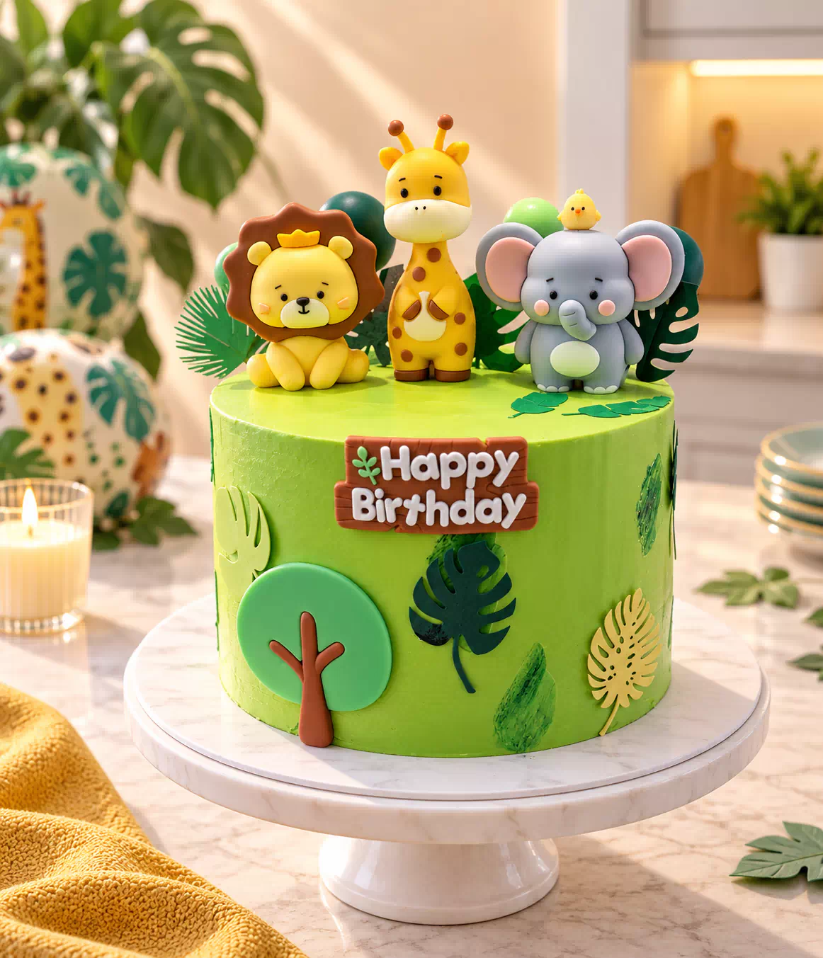 Jungle Animal Birthday Cake — Product images 1/1