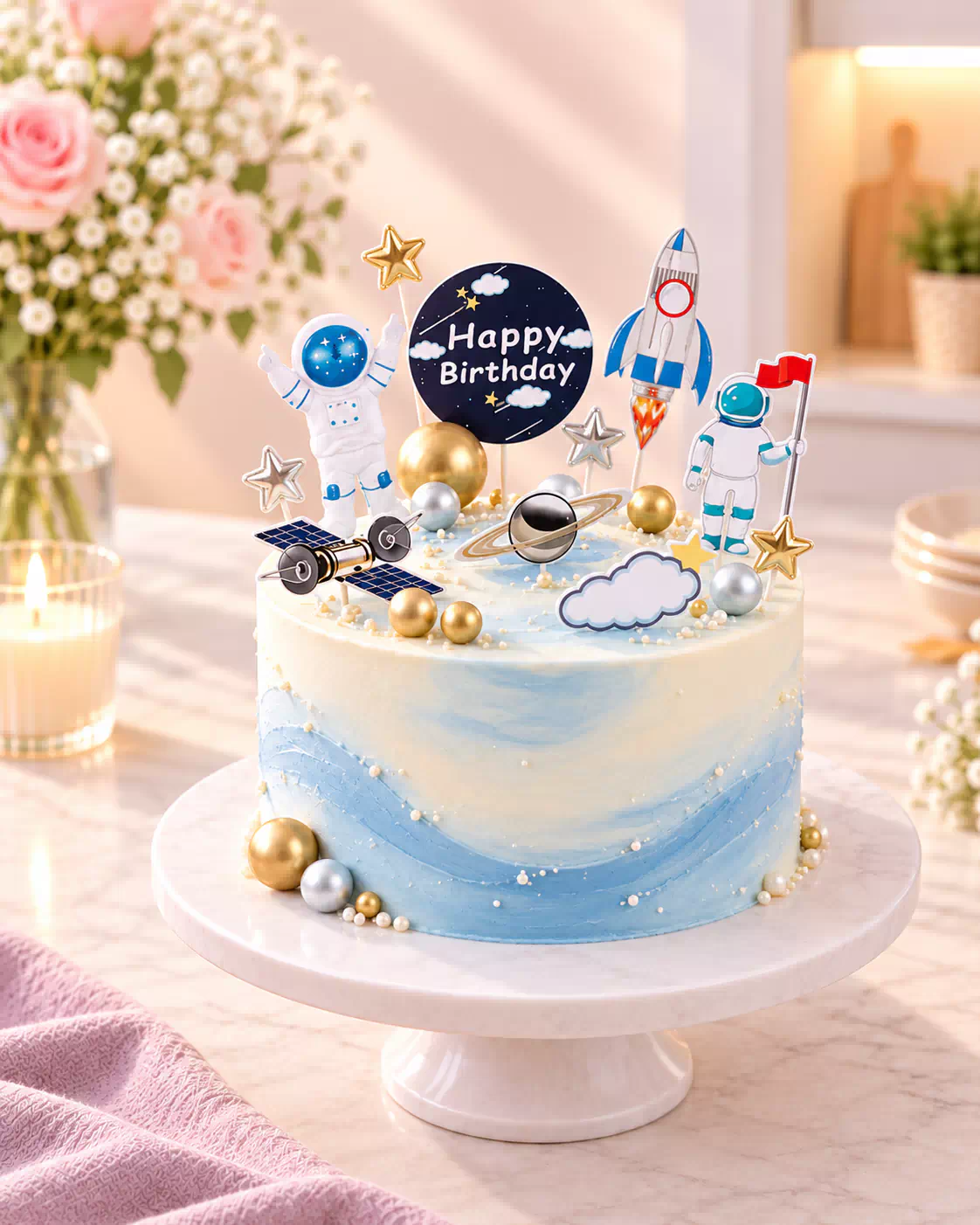 Space Astronaut Birthday Cake