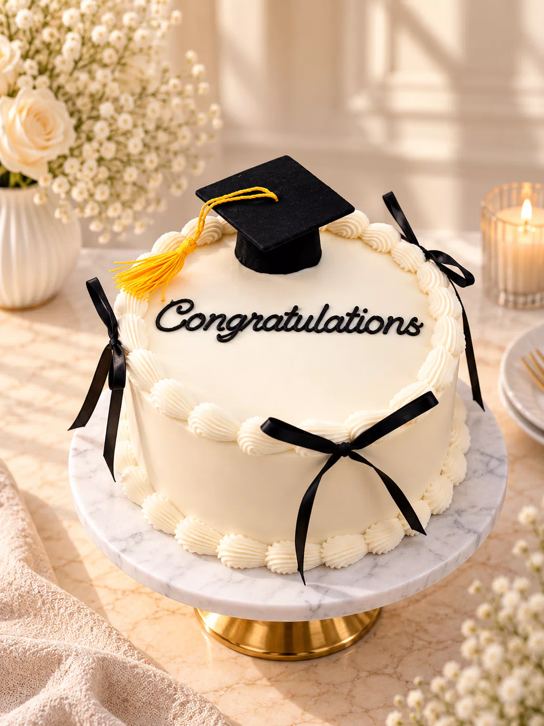 Classic Graduation Celebration Cake