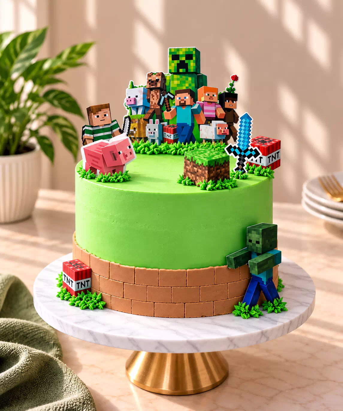 Minecraft Birthday Cake